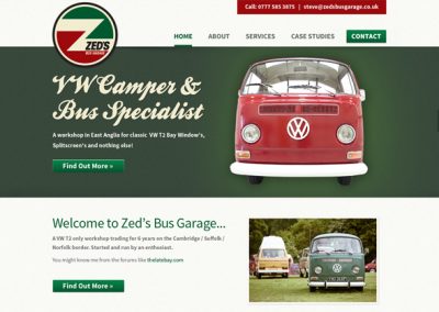 Zed’s Bus Garage Website